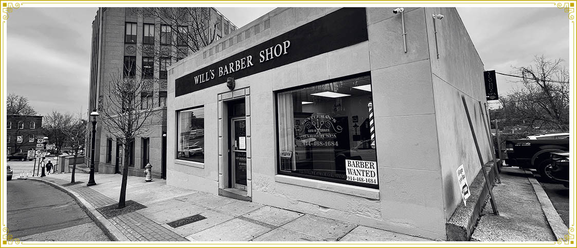 Photo of the exterior stroefront of Will's Barber Shop